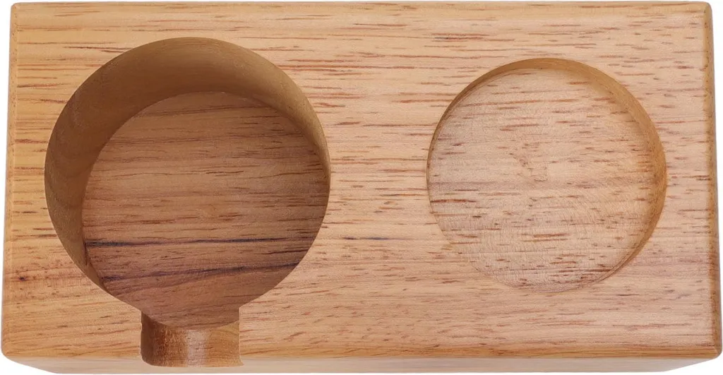 Support Porte-filtre Café en Bois Naturel - Station de Tassage Burlywood