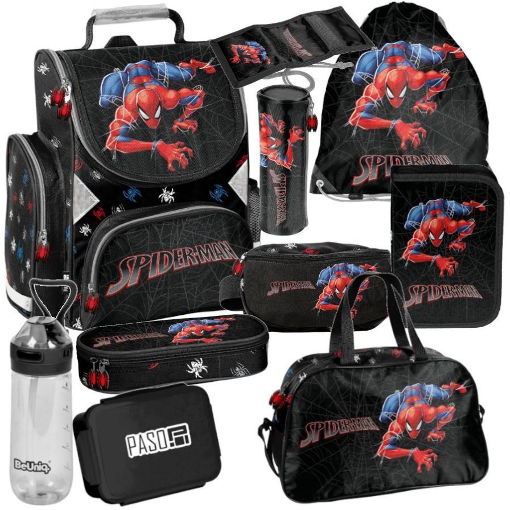 Mega Schulset XXL – SPIDERMAN | 10-teiliges Schulranzen-Set Produktbild 