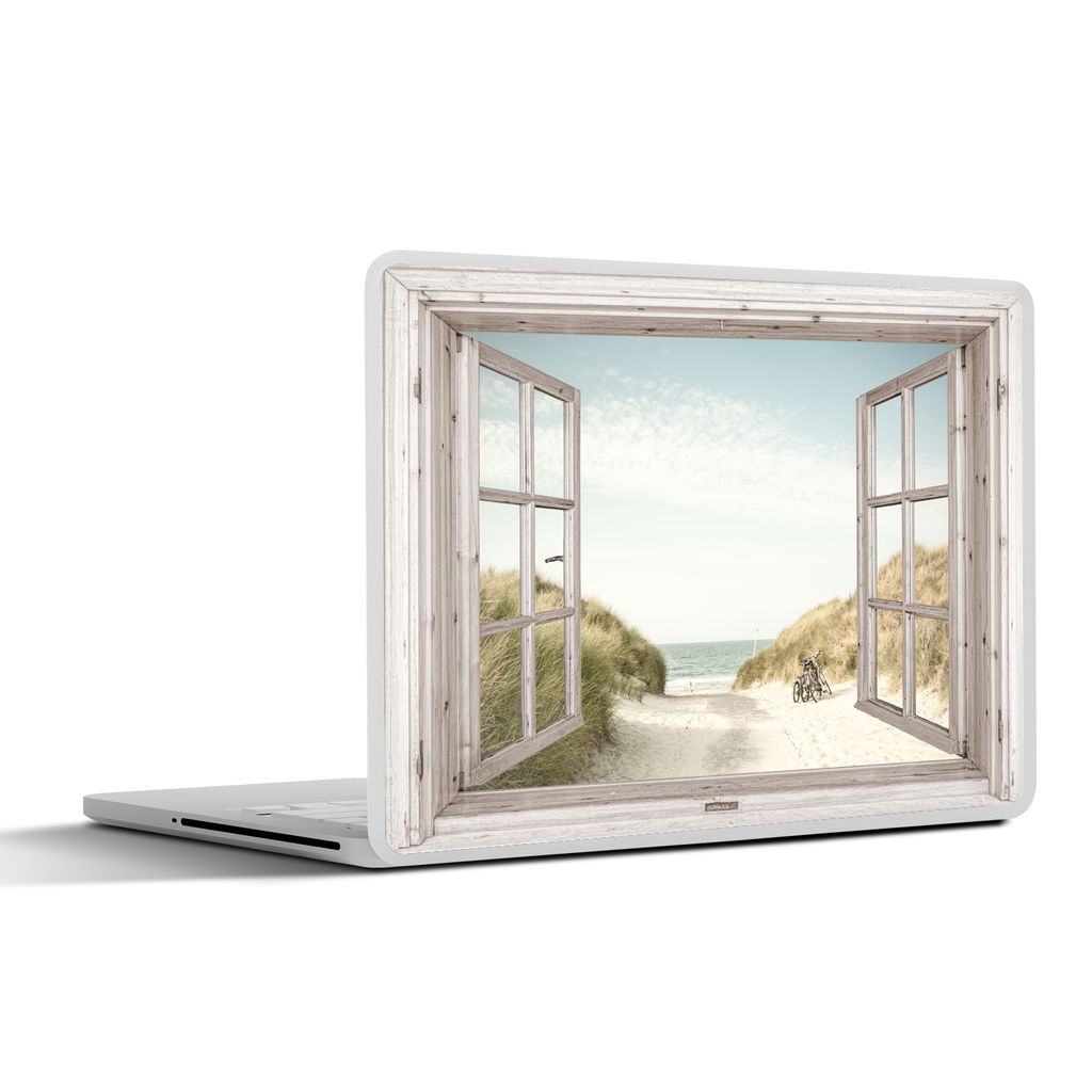 MuchoWow Laptop Aufkleber Sticker Cover Aussicht - Strand - Meer 36.5x27.5 cm - Laptop-Sticker