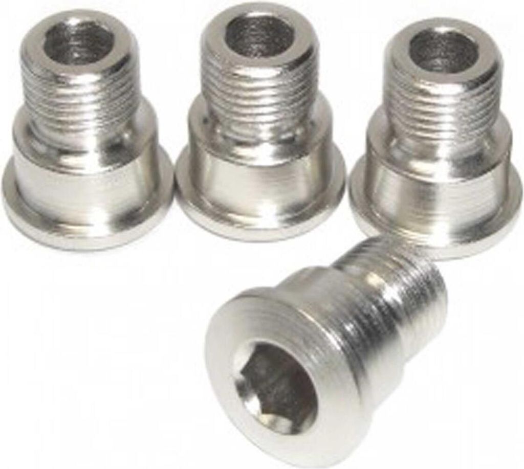 STRONGLIGHT 350132 Kettenblattschrauben Satz 4-Arm kompatibel Shimano FC-9000, 6800, 5800, silber (4er Pack)