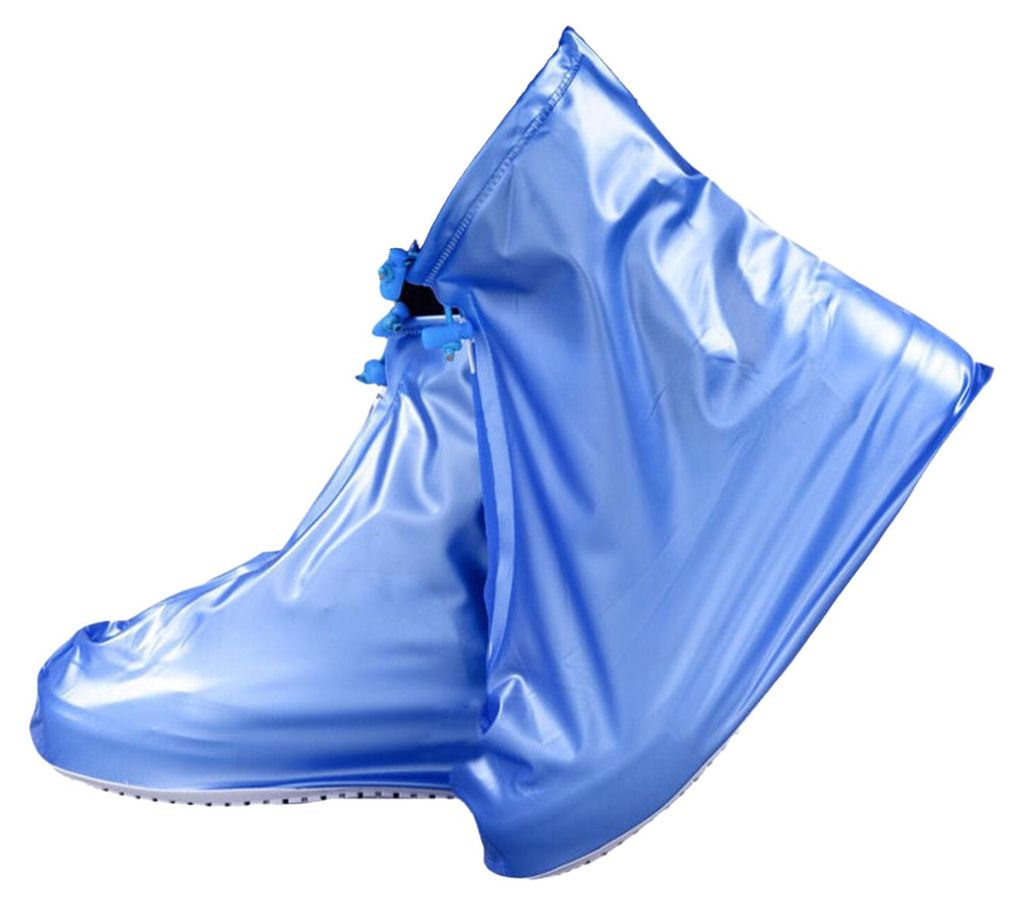 1 Paar regendichte Überschuhe, verdicktes PVC, wasserdicht, nahtlos, Reißverschluss, weite Öffnung, rutschfeste Schuhschoner
