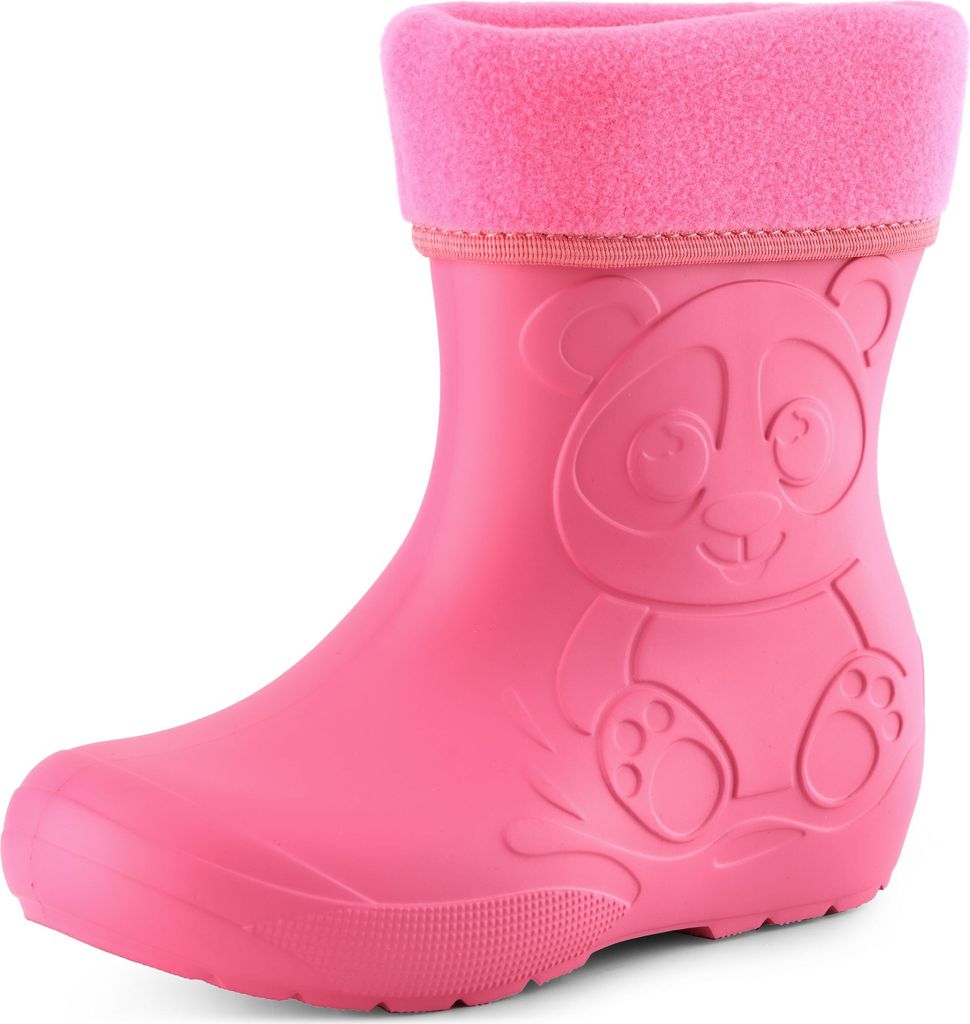 Ladeheid Eva Kinder Jungen Mädchen Gummistiefel Regenschuhe gefüttert LA-CA-11 (Rosa, 26/27 EU)