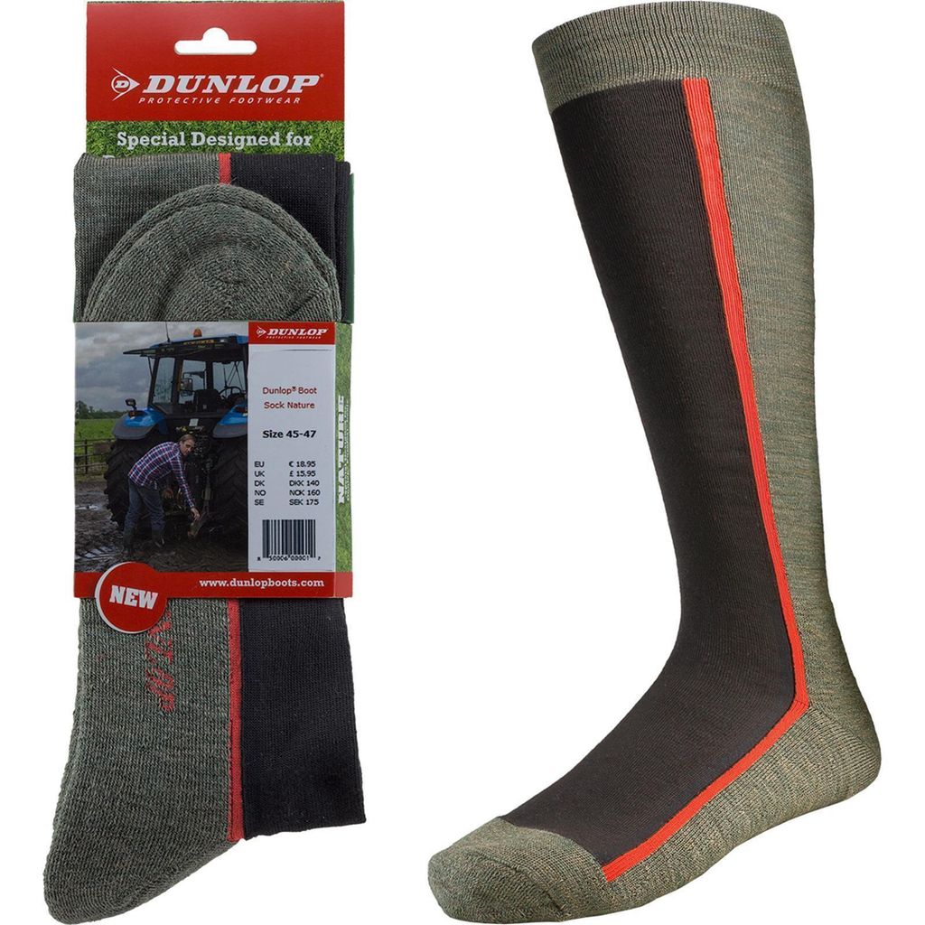 Dunlop Stiefelsocken Boot Sock Nature grün/schwarz Gr. 36-39