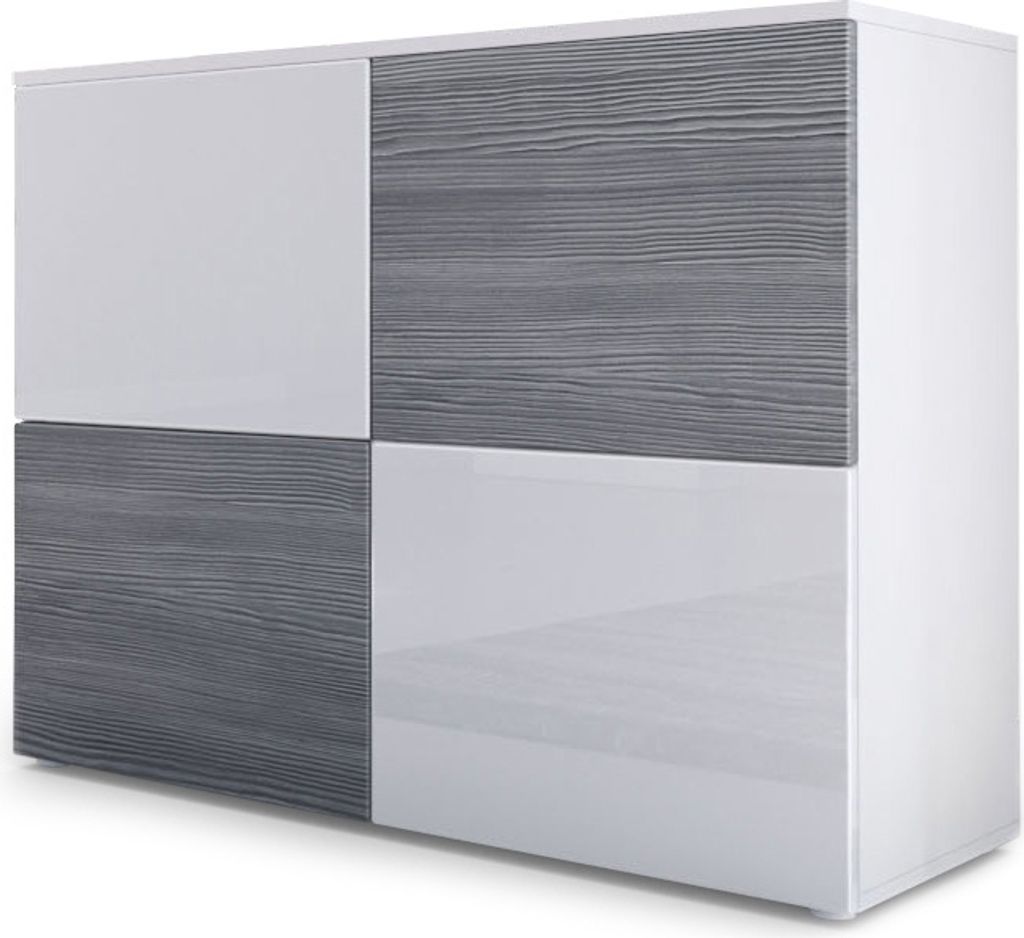 Vladon Sideboard Rova,  Germany, Kommode mit 4 Türen, Weiß Produktbild 
