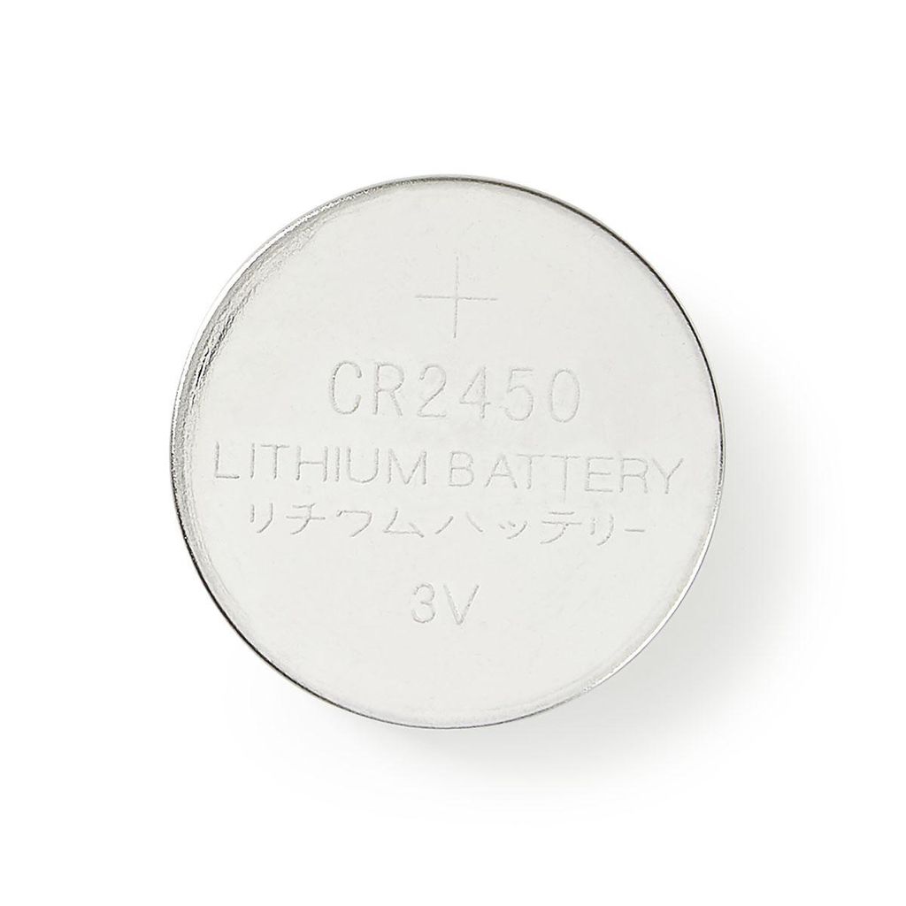 Nedis Lithium-Knopfzelle CR2450 - 3 V DC - 5-Pack - Silber