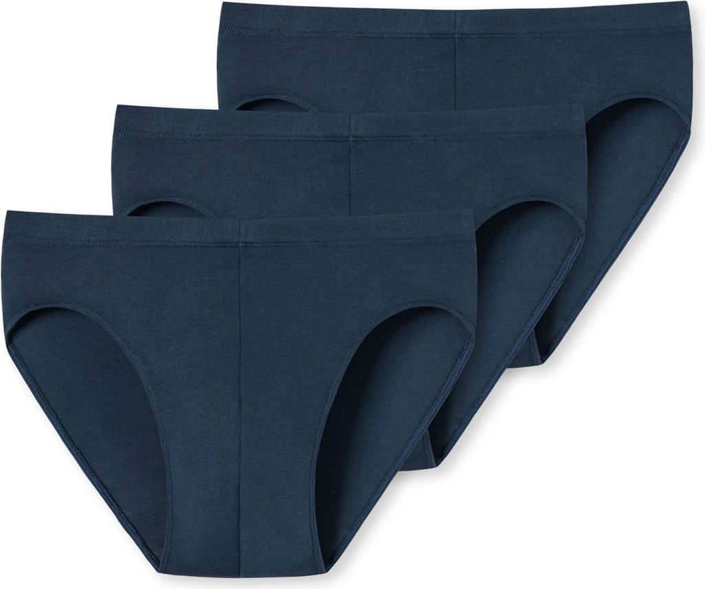 UNCOVER by SCHIESSER Herren Slip, 3er Pack - UNCOVER Baumwolle, Supermini, Single Jersey Dunkelblau L