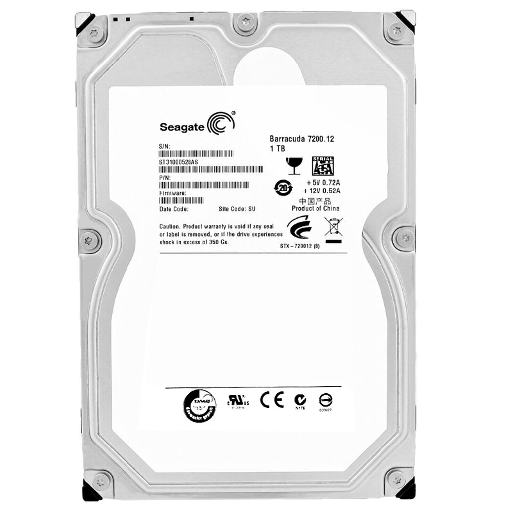 Seagate Barracuda 7200.12 SATA 1TB Barracuda, SATA, 1000 GB, 7200 RPM, 0 - 60 °C, -40 - 70 °C, 70G