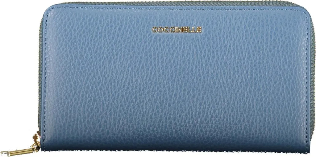 Portefeuille pour femme en matière souple métallisée avec zip XL