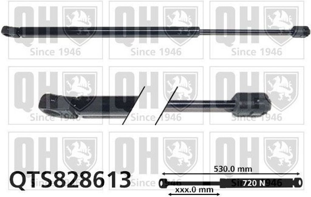 QUINTON HAZELL QTS828613 Gasfeder Heckklappendämpfer für DODGE Nitro SUV 530mm