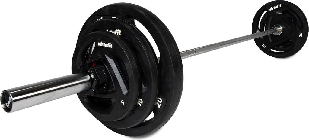 VirtuFit Olympische Halterset 90 kg mit 220 cm Stange und Produktbild 