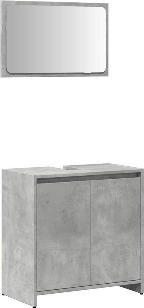 CLORIS 2-tlg. Badmöbel-Set Betongrau Holzwerkstoff 856066 Produktbild 2