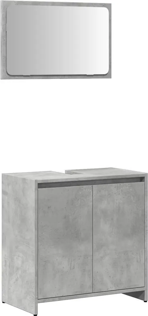Set Arredo Bagno 2 Pezzi Grigio Cemento - Miglior Rapporto Qualità Prezzo
