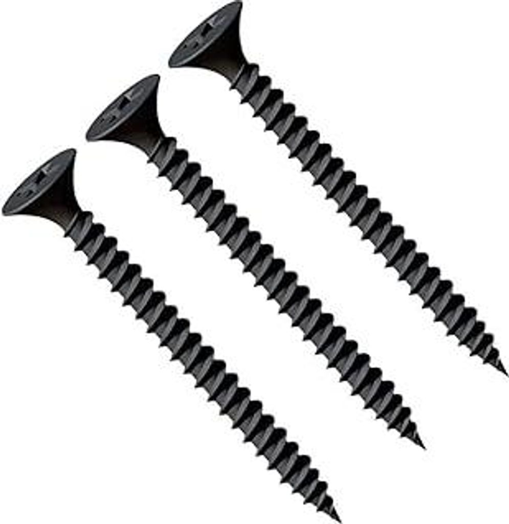 3.5X35mm Trockenbau-Schwarzschrauben, Gipshrauben, selbstschneidender Kreuzschlitz-Senkkopf, Feingewinde, scharfe Spitze, Phosphat schrauben für G...