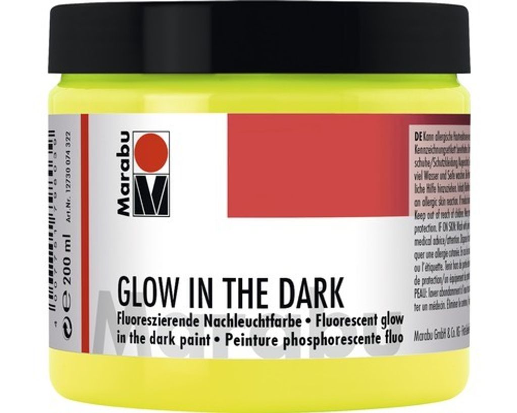Marabu Glow in the Dark jaune phosphorescent 322 200 ml Image du produit 