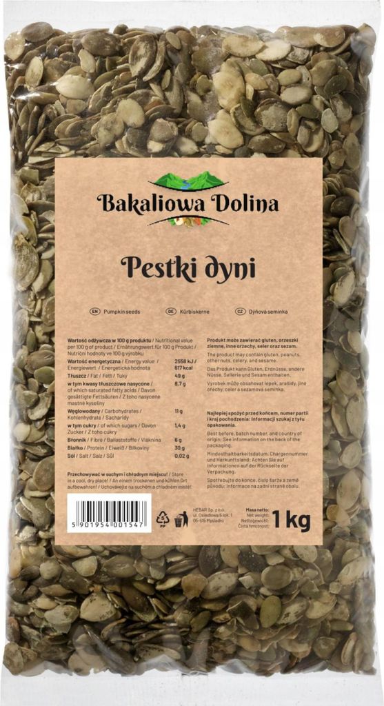 Pestki dyni 1 KG - Łuskane - Dodatek do sałatek - Do Zdjęcie produktu 