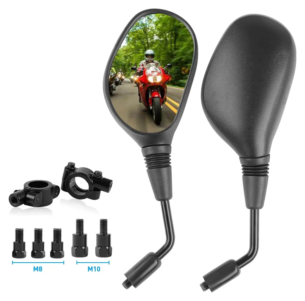 Rétroviseurs moto universels anti-vibration homologués M8 M10