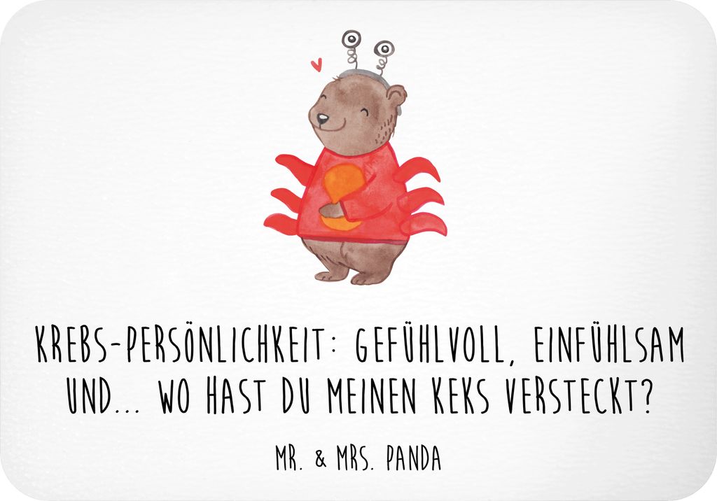 Mr. & Mrs. Panda magnet Krebs Gefühlswelt - Weiß - Geschenk, Dekomagnet, Geschenke Sternzeichen, Kühlschrankmagnet, whiteboardmagnet, Horoskop, ...