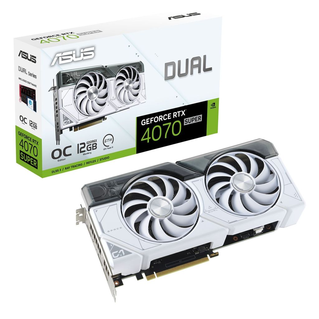 Asus 90Yv0K84-M0Na00 Dual-Rtx4070S-O12G-White Image du produit 