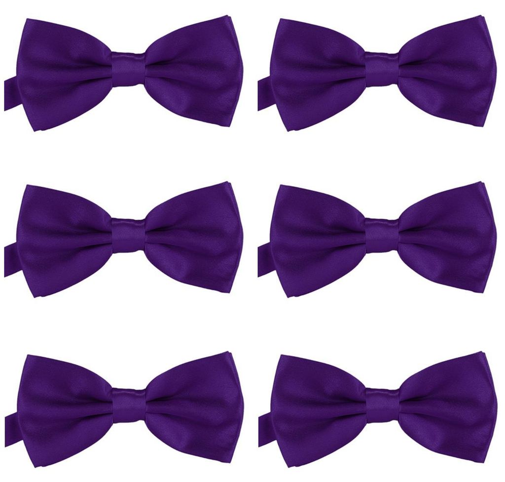 6er Set DonDon Herren Fliege 12 x 6 cm gebunden und Produktbild 