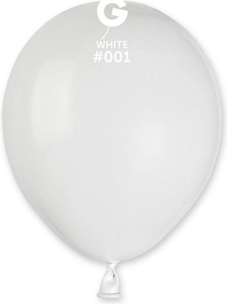 Ballon en latex MINI - 13 cm - Blanc pastel 1 pc Image du produit 