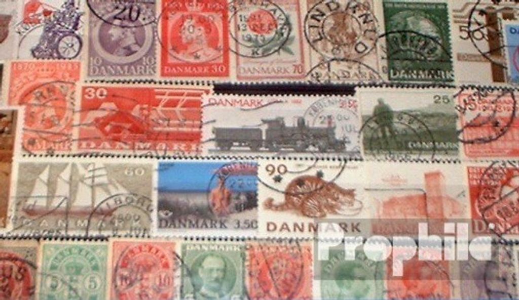 Briefmarken Dänemark 200 verschiedene Marken Produktbild