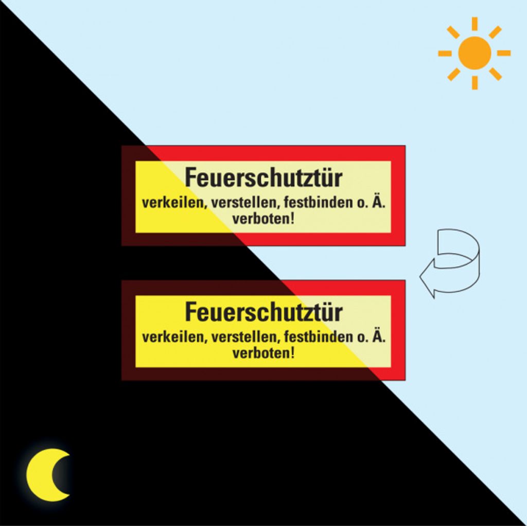 PERMALIGHT power langnachleuchtend Feuerwehrschild Feuerschutztür verk..., do...