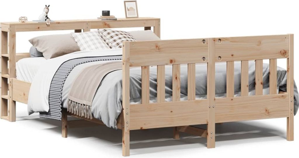 Maison Exclusive - Massivholzbett ohne Matratze 150x200 cm Kiefernholz