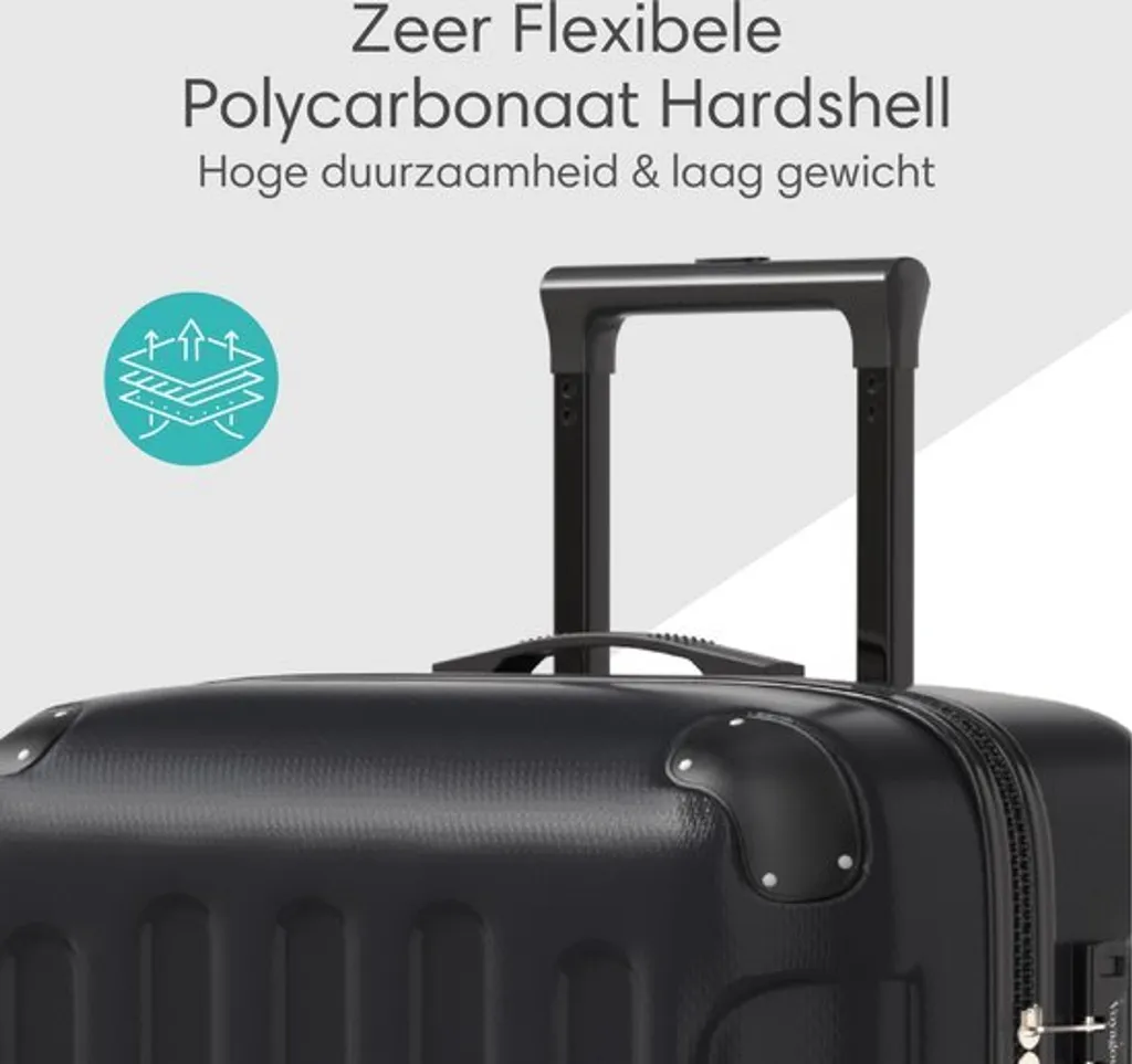 Voyagoux Black Collection: Set 4 Valigie Rigide ABS con TSA e Ruote - 12