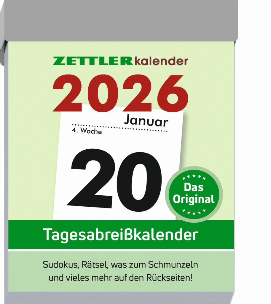 Zettler Tagesabreißkalender M 2026 - Abreißkalender 5 × 7 Produktbild 