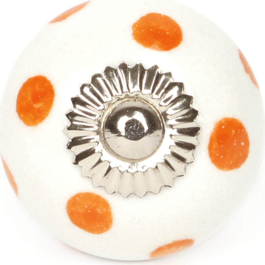 Knauf Punkte weiß/orange