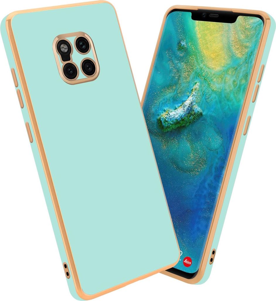 Cadorabo Schutzhülle für Huawei MATE 20 PRO Hülle in Grün Handyhülle TPU Silikon Kameraschutz Etui Case