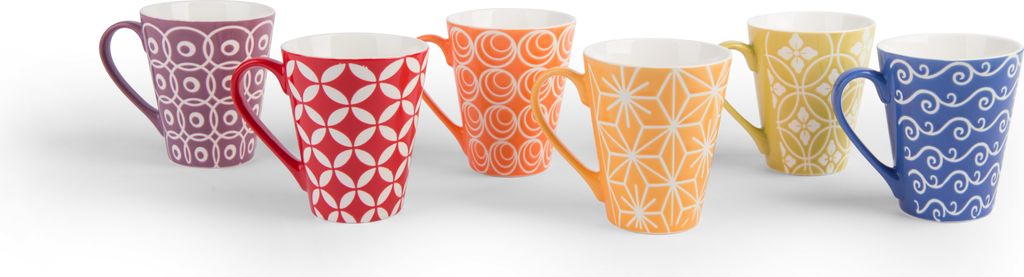 Excelsa set von 6 mugs Etnika porzellan 27,5 cl bunt