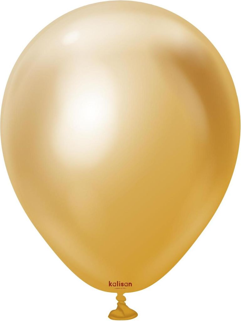 Mirror Gold Latexballons, Gold, 13 cm, 100 Stück.