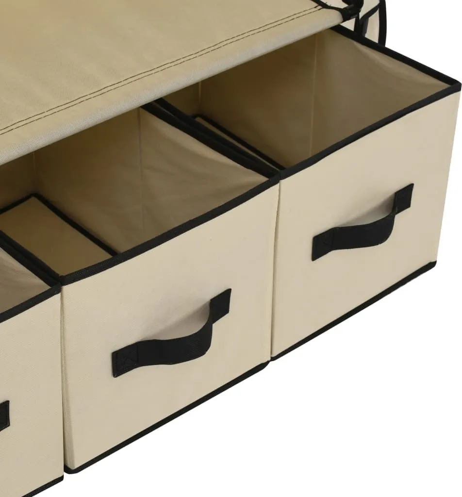 vidaXL Armadio crema 87 x 49 x 159 cm tessuto - 8