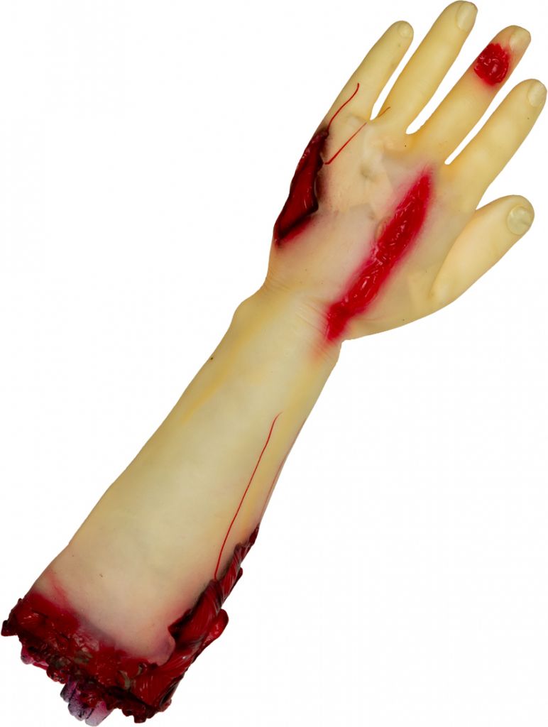 Linker Arm mit Knochen & Wunden als Deko 40cm