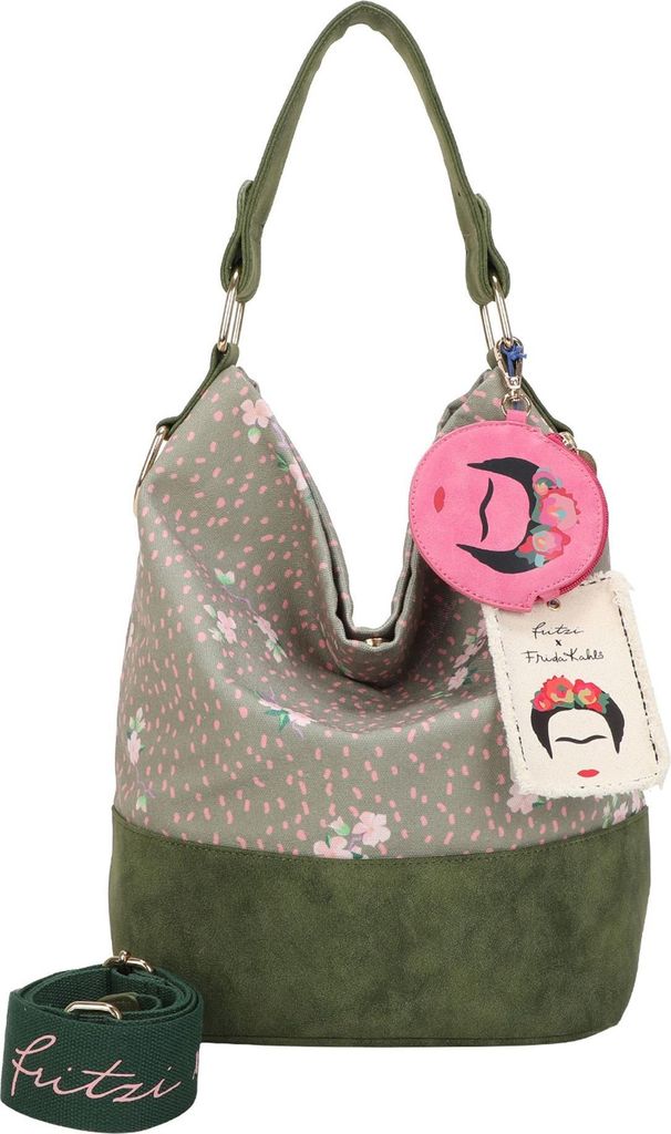 Fritzi aus Preußen Schultertasche Umhängetasche Fritzi x Frida Kahlo Izzy07 Limited Jungle Hobo Bag Jungli grün