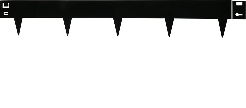 Wovar - Bordure de jardin en acier noir 16 x 106 cm Image du produit 