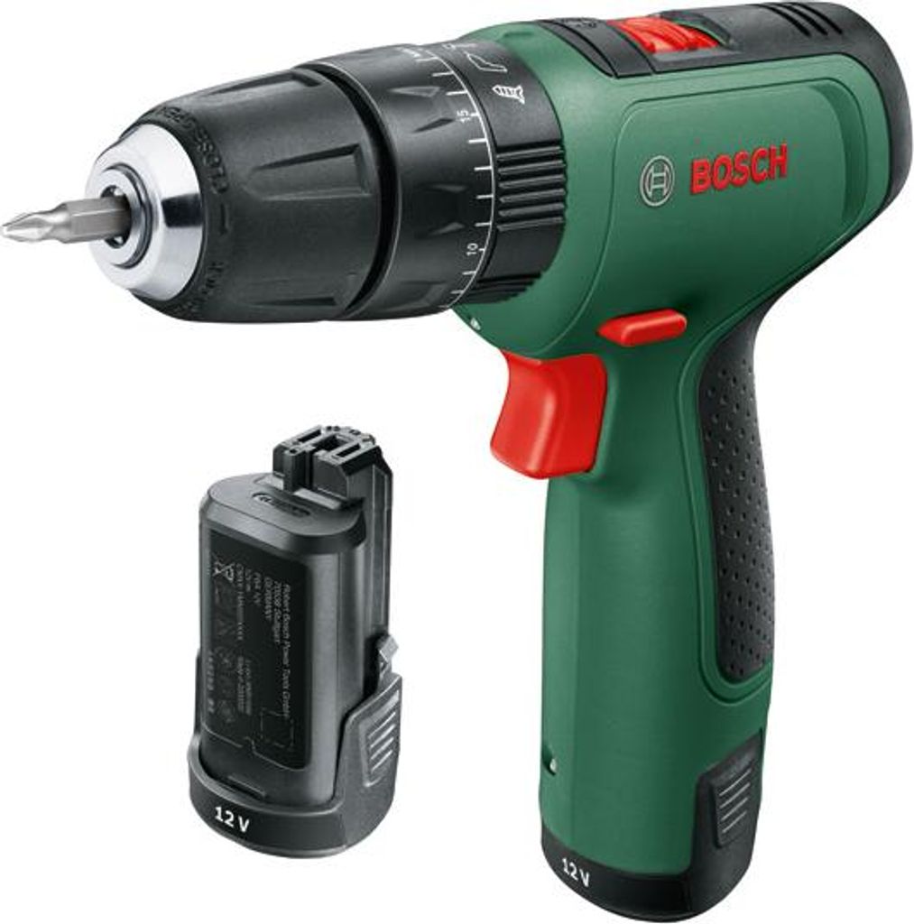 Akku-Bohrschrauber EasyImpact 1200, 2 x Akku PBA 12V 1.5Ah, Bohrer-Set, Tragekf.