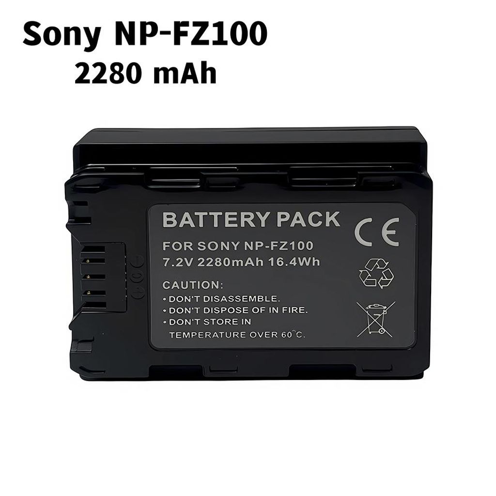 2280mAh NP-FZ100 náhradná batéria, kompatibilná so Sony Obrázok produktu 