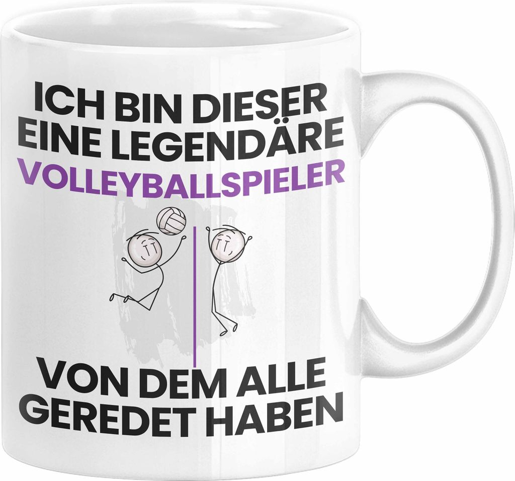 Volleyballspieler Geschenk Tasse Lustige Geschenkidee Geburtstag für Volleyballspieler Ich Bin Dieser Legendäre Volleyballspieler Von Dem Alle Ge...