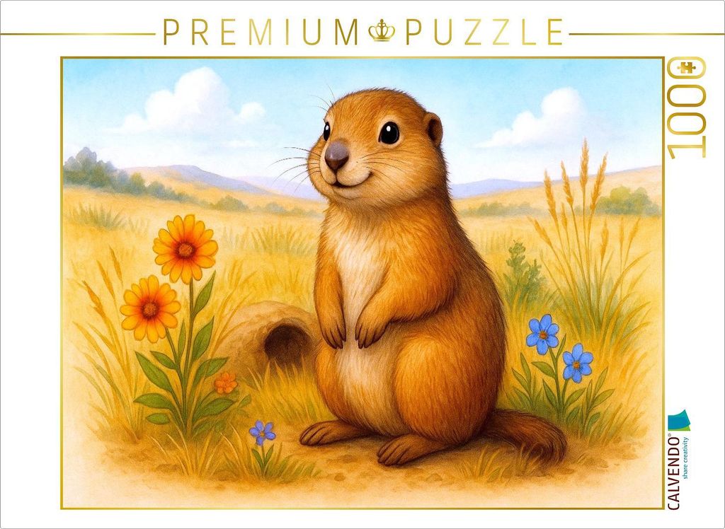 CALVENDO Puzzle Präriehund | 1000 Teile Lege-Größe 64x48cm Foto-Puzzle für glückliche Stunden