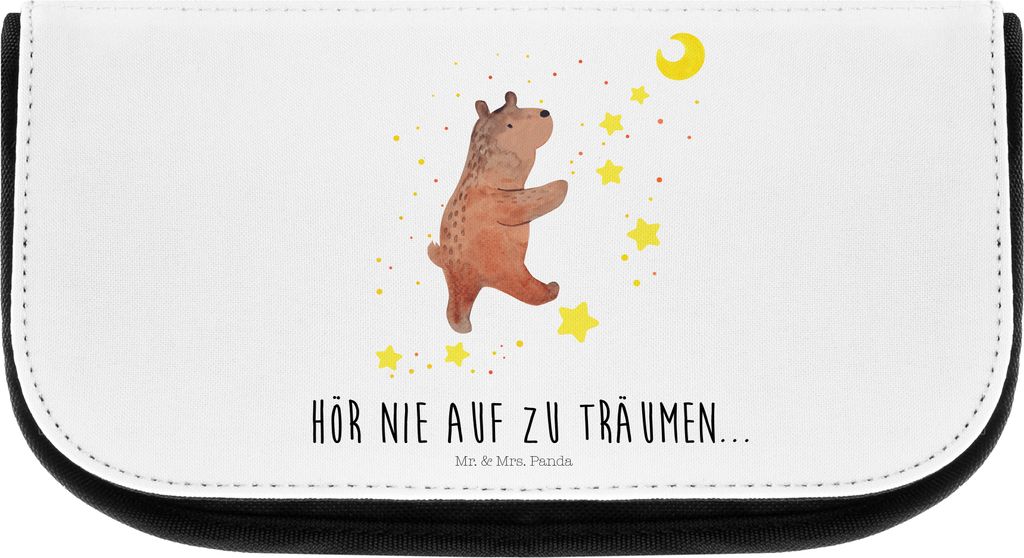 Mr. & Mrs. Panda kosmetiktäschchen Bär Träume - Weiß - Geschenk, Traum, kulturtäschchen, Teddy, Organizer Tasche, Schminktasche, fächertasche...