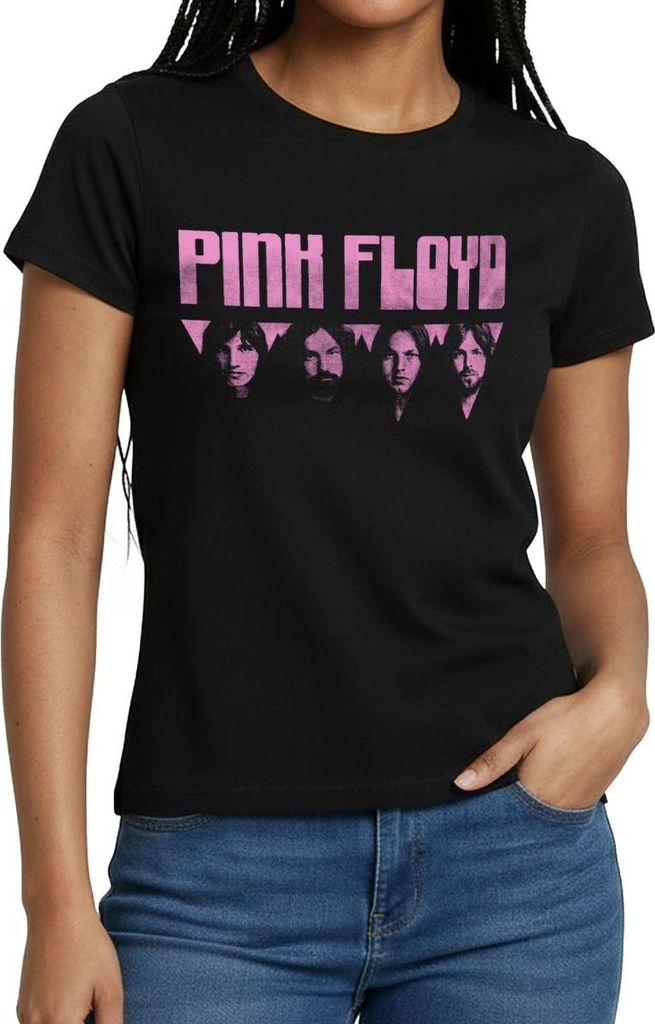 Spreadshirt Pink Floyd Logo Pink Frauen T-Shirt, XXL, Schwarz