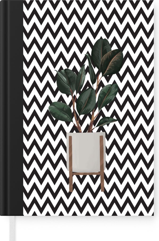 MuchoWow Notizbuch Tagebuch Haushaltsbuch Notebook A5 Zimmerpflanze - Blumentopf - Pflanzen - Notizblock - Notizheft - Notebook - Schreibblock - ...