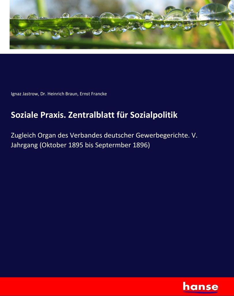 Soziale Praxis. Zentralblatt für Sozialpolitik