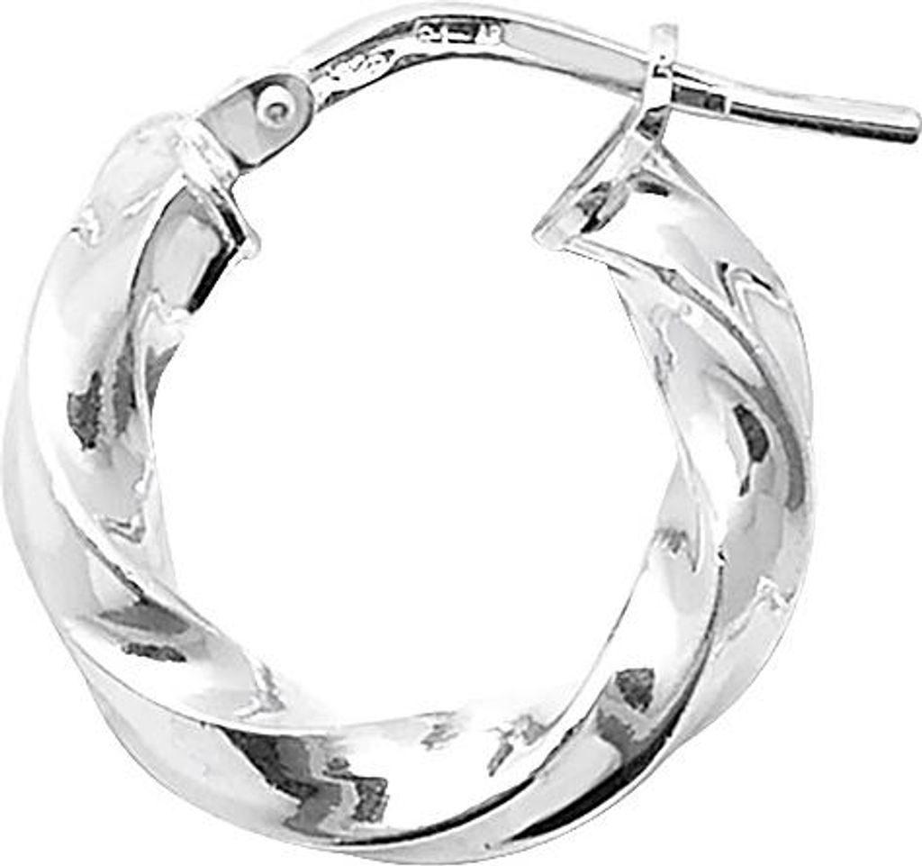 925 Sterling Silber Damen - Paar Creolen - 10mm; TRS17698MM10