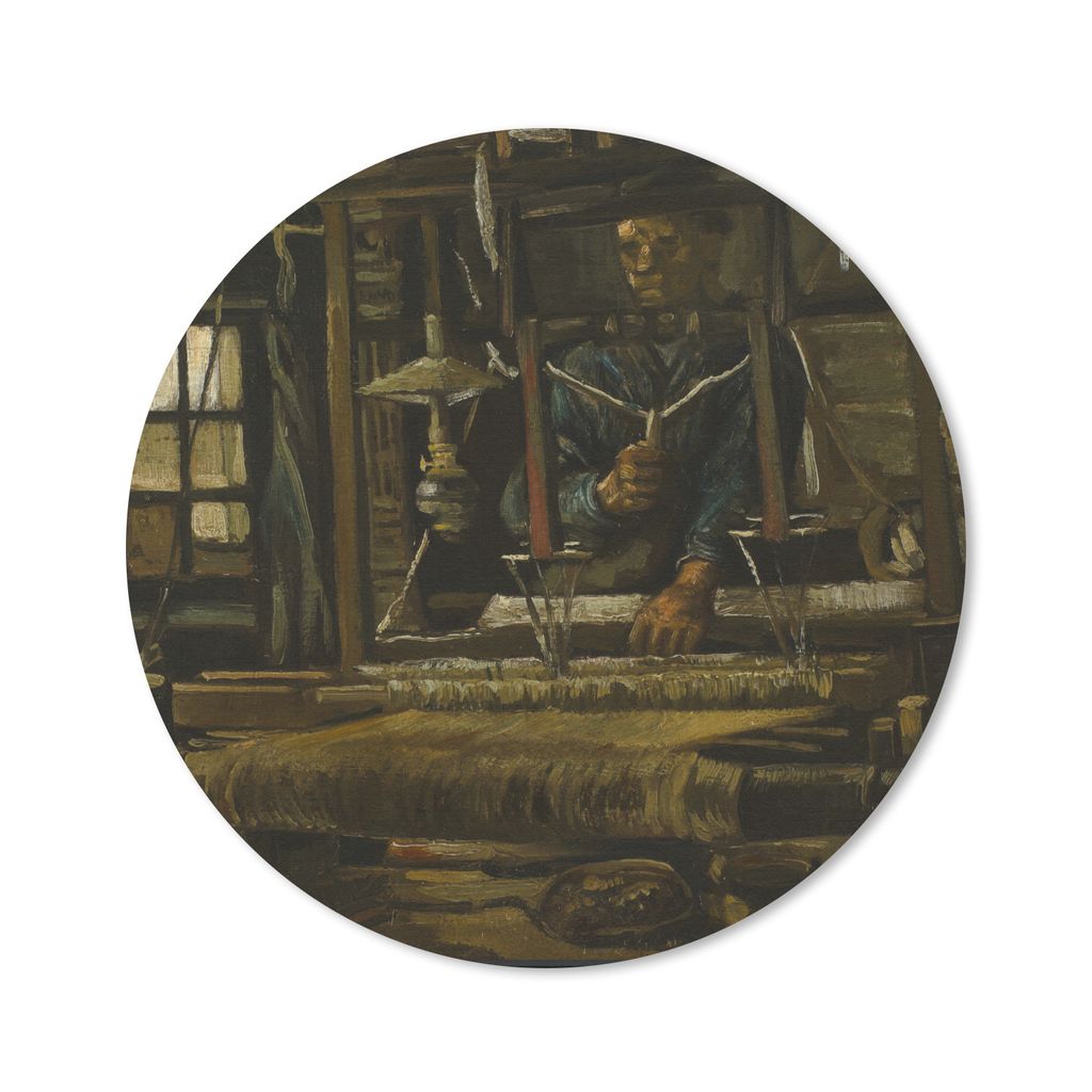 MuchoWow Mauspad Mousepad Die Weberin - Vincent van Gogh 40x40 cm - Mousepads - Maus Mat - Pad - Mausunterlage - Schreibtisch Accessoires