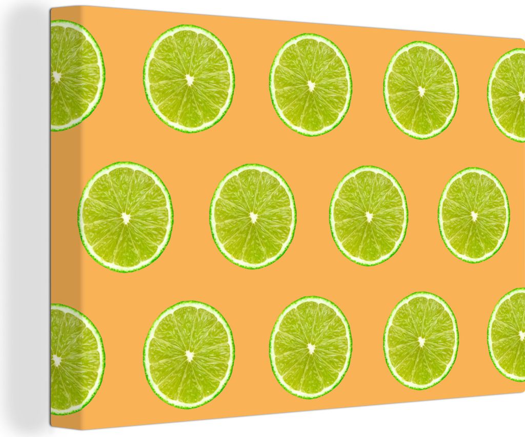 OneMillionCanvasses - Leinwandbilder - 140x90 cm, Limette - Muster - Farben, Wandbilder Kunstdruck Wanddekoration