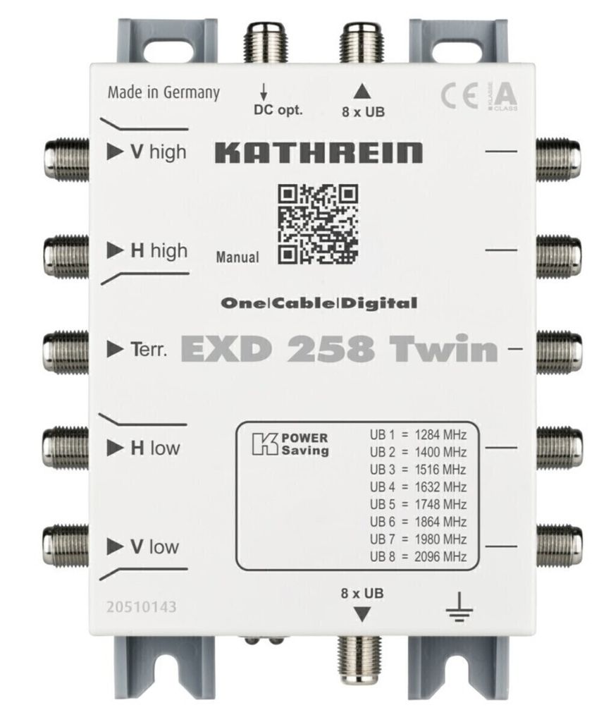Kathrein Einkabel-Multischalter DG EXD 258 Twin 20510143