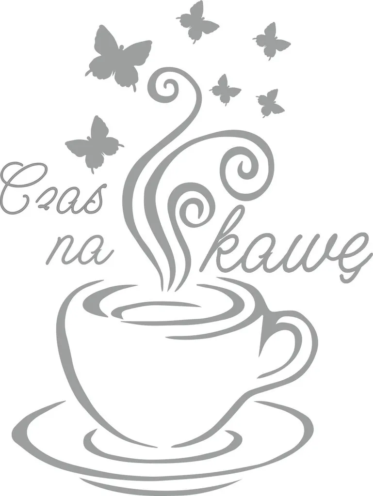 CUCINA STICKER tazza caffè adesivo cuore 100 x 50cm G259_074